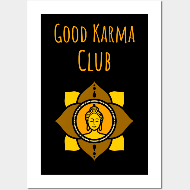 Good karma club lotus flower Wall Art by InkyArt